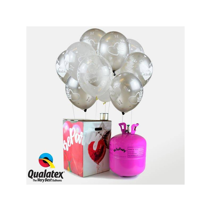 Bombona de helio Maxi + globos para bodas 