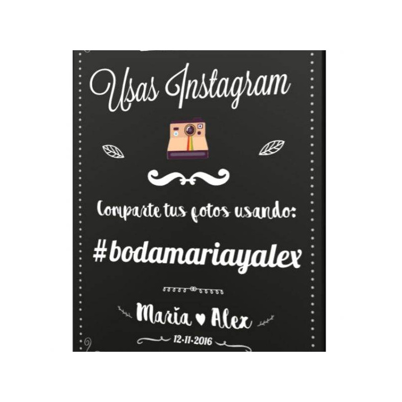 Cartel hashtag fiestas instagram