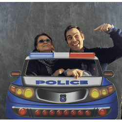 photocall coche policia fiestas
