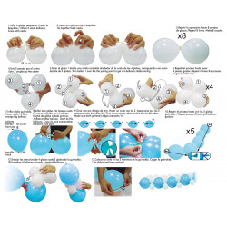 Guirnalda globos azul y blancos