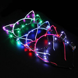 Diademas luminosas de gato LED