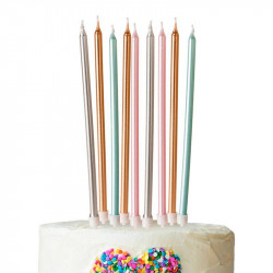 16 velas metálicas 13 cm tarta