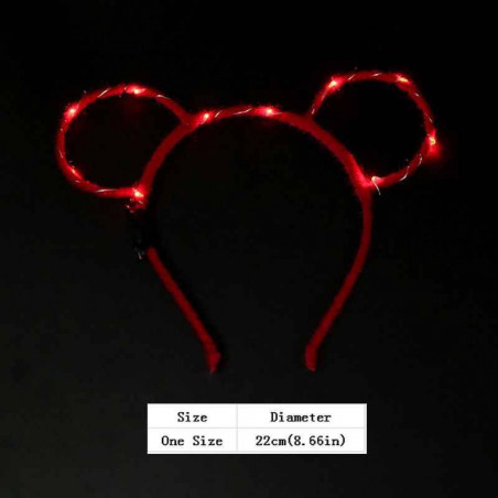 Diademas orejas de ratón LED