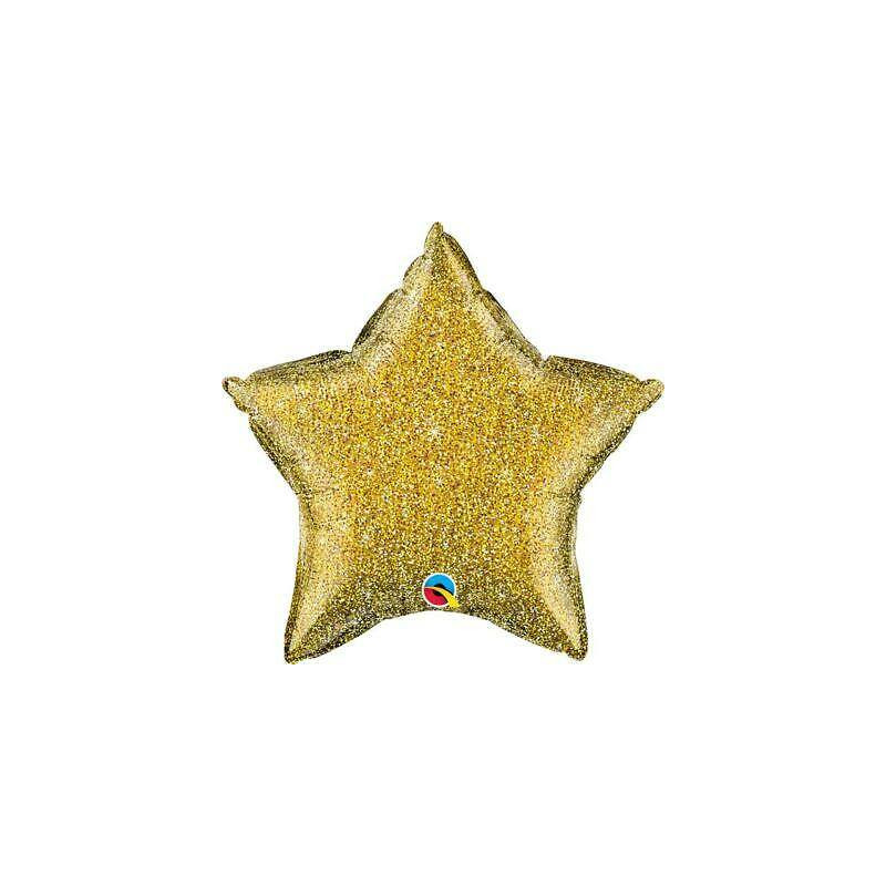 Globo foil estrella Glitter Oro 50cm
