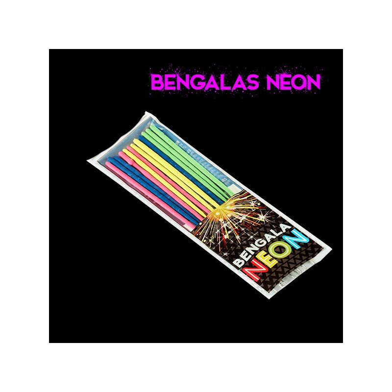12 Bengalas fluorescente neon