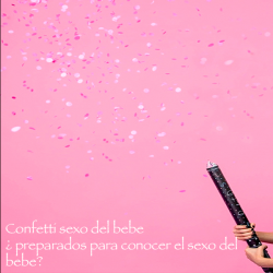 confeti revelar sexo bebe rosa 60 CM