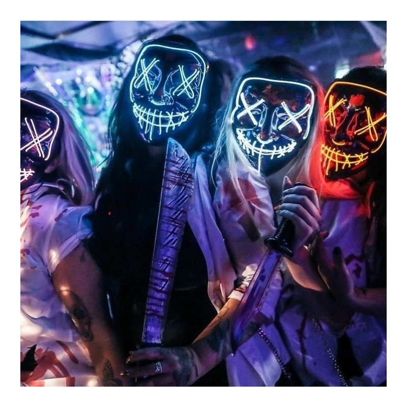 Máscara hilo neon Purga carnaval