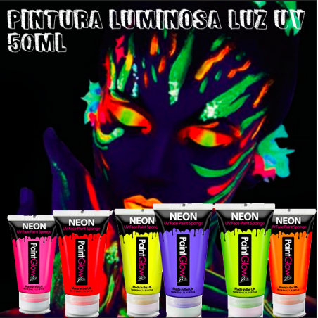 Pintura luminosa fluorescente UV 50 ml