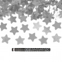 Cañon confeti estrellas plateadas