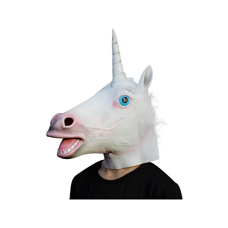 Divertida máscara de Unicornio látex para eventos