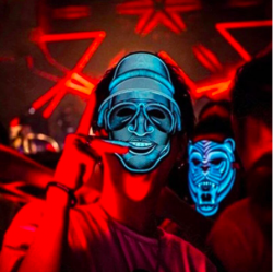 Máscara Payaso luz LED y activación por sonido