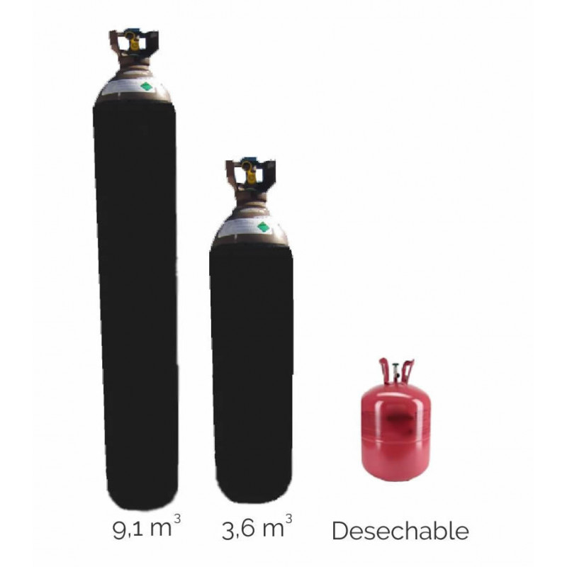 Bombona Botella de helio desechable para 50 globos de 23cm