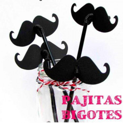 25 Bigotes para pajitas