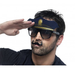 Gafas policia con bigote photocall