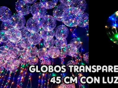 Globos gigantes transparantes con luces 